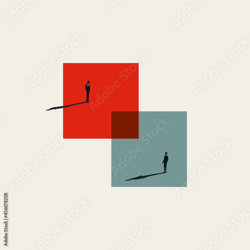 Business merger and acquisition abstract vector concept. Symbol of negotiation, opportunity. Minimal Illustration. photo