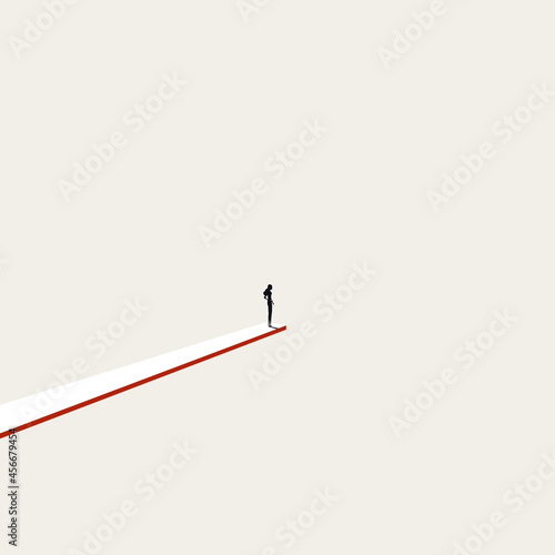 Business ideas and motivation vector concept. Symbol of thinking, challenge, opportunity. Minimal illustration.