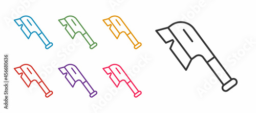 Set line Brush for cleaning icon isolated on white background. Cleaning service concept. Set icons colorful. Vector