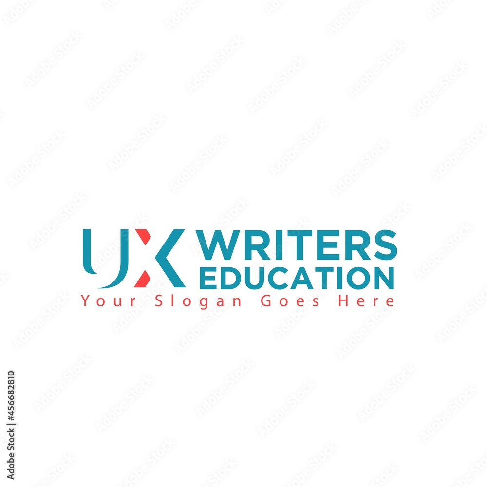 u x writer logo designs for business and education logo