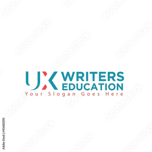 u x writer logo designs for business and education logo