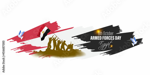 vector illustration for Egypt Armed force day-6october