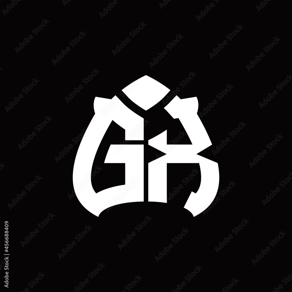 Fototapeta premium GX Logo monogram with spade shape design template