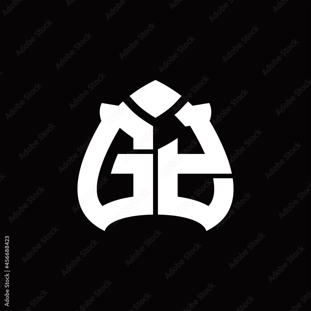 Fototapeta premium GY Logo monogram with spade shape design template