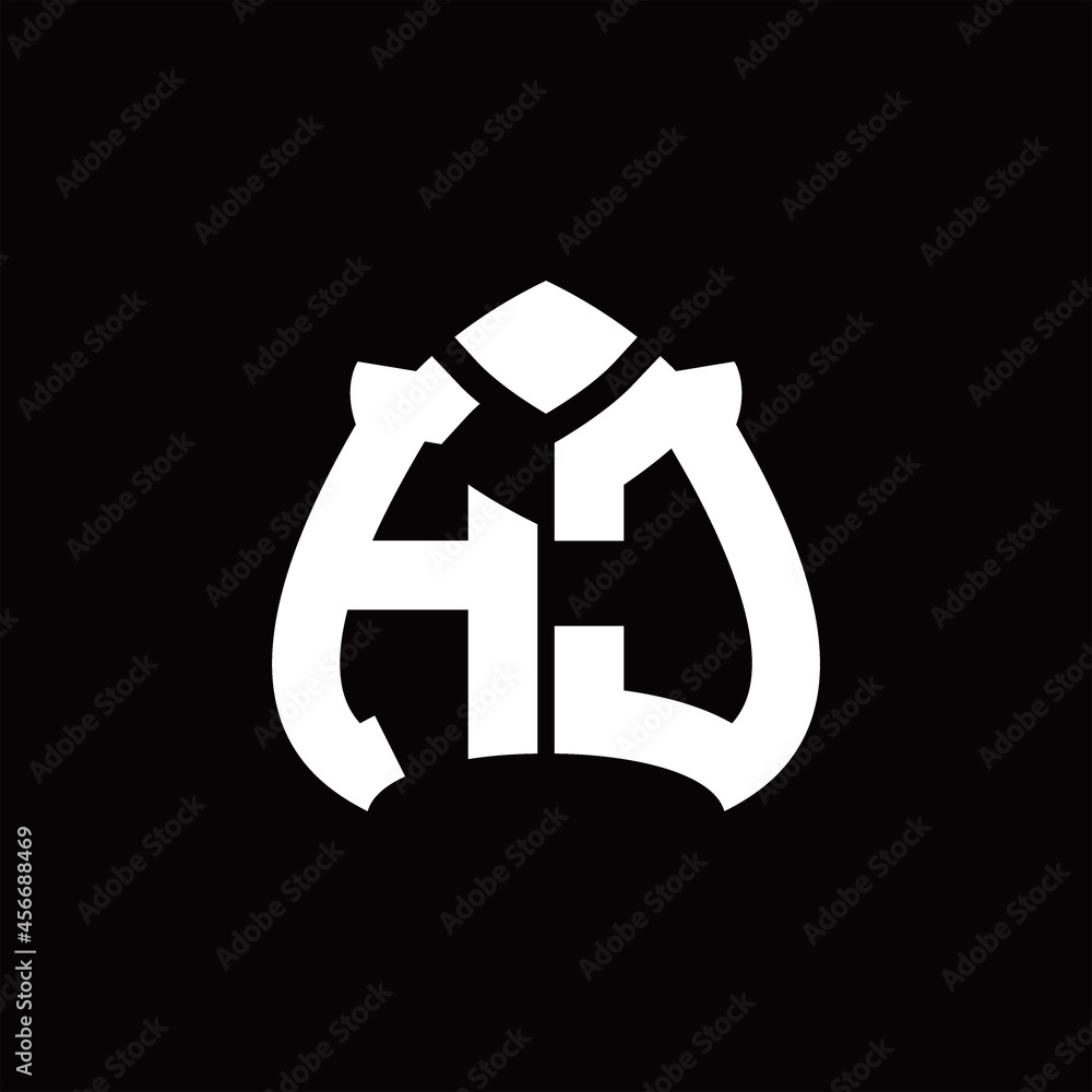 Obraz premium HC Logo monogram with spade shape design template