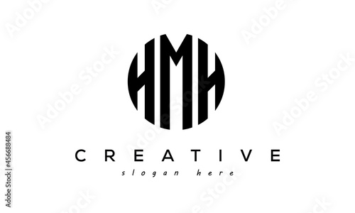 Letter HMH creative circle logo design vector photo