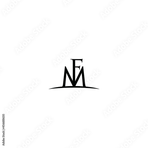 MF Initial Letter Logo Vector