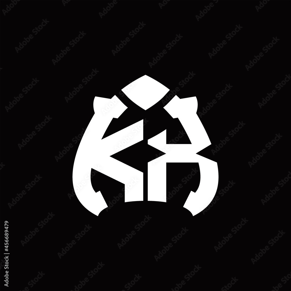 Fototapeta premium KX Logo monogram with spade shape design template