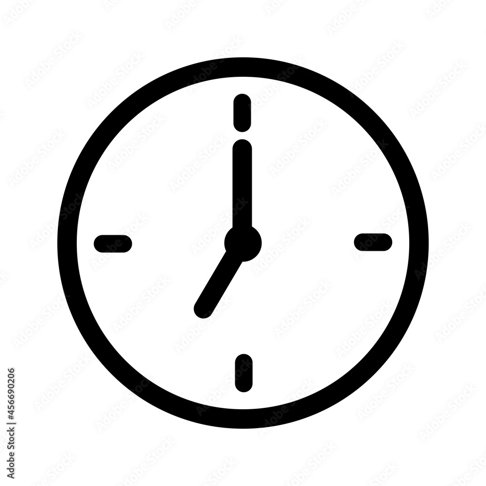 7 o'clock time icon vector 7 o'clock time icon vector