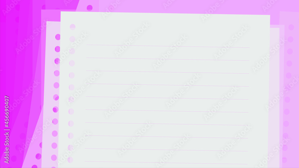 Vector illustration of white school paper. Striped notebook page for message or text. Checkered notebook page for message or text. Vector illustration of white school paper. Striped notebook page for message or text. Checkered notebook page for message or text.