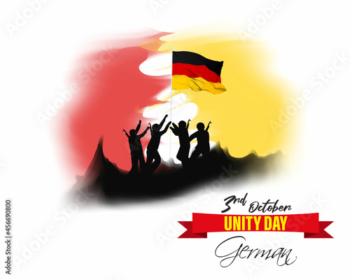 vector illustration for German Unity day-3 October
