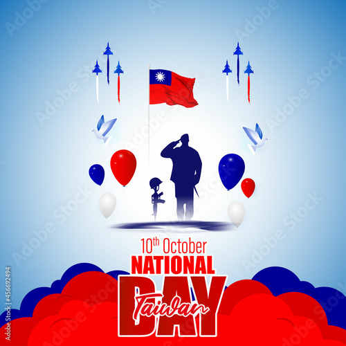 vector illustration for Taiwan National day-10 october