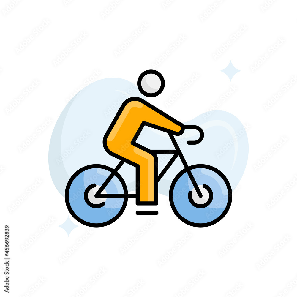 Bicycle vector filled outline icon style illustration. Eps 10 file Bicycle vector filled outline icon style illustration. Eps 10 file