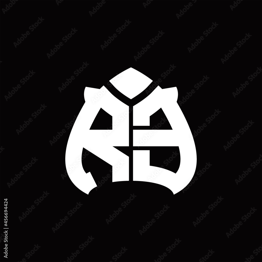 RE Logo monogram with spade shape design template RE Logo monogram with spade shape design template