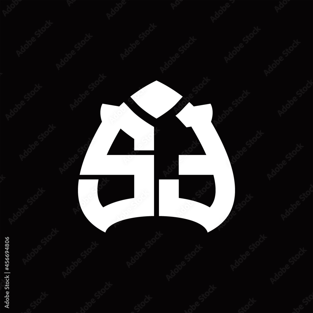 Obraz premium ST Logo monogram with spade shape design template