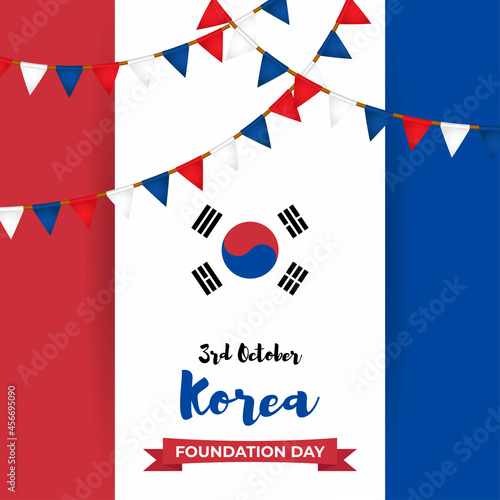 vector illustration for Korea foundation day-3 October