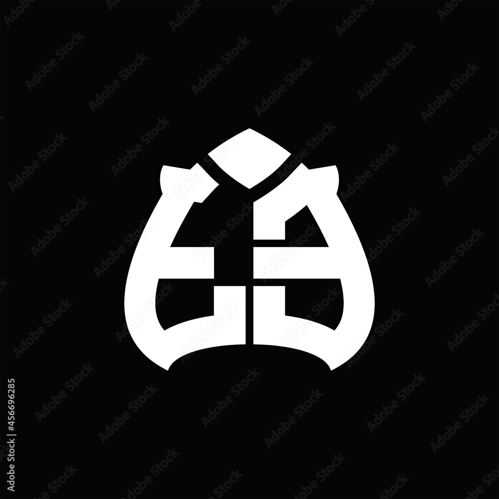 Obraz premium TE Logo monogram with spade shape design template