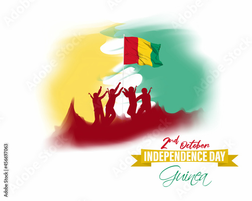 vector illustration for guinea independence day-2 October