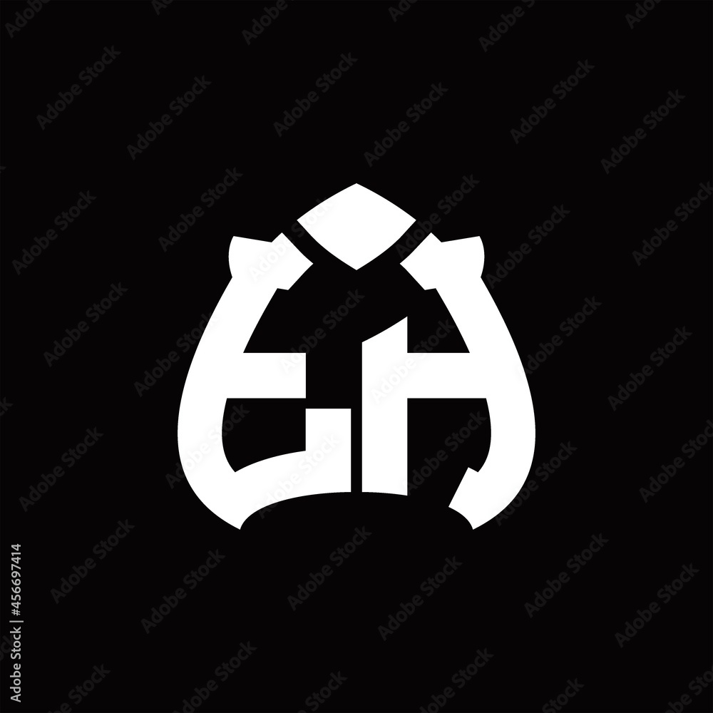 Obraz premium TH Logo monogram with spade shape design template