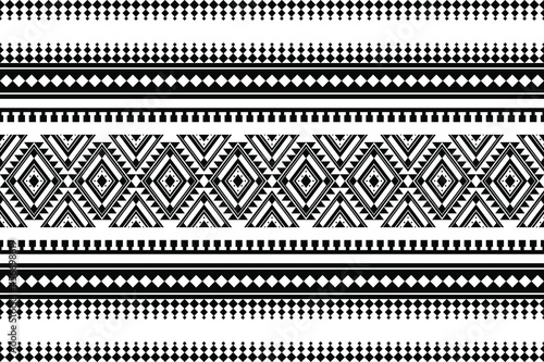 Geometric ethnic oriental seamless pattern traditional Design for background,carpet,wallpaper.clothing,wrapping,Batik fabric,Vector illustration.embroidery style - Sadu, sadou, sadow or sado