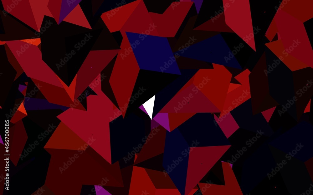 Naklejka premium Dark Pink, Red vector layout with lines, triangles.