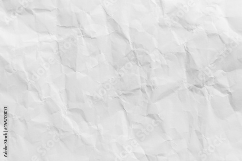 White crumpled recycled paper texture background for design.