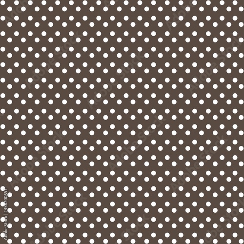 White and brown Polka Dot seamless pattern. Vector background.