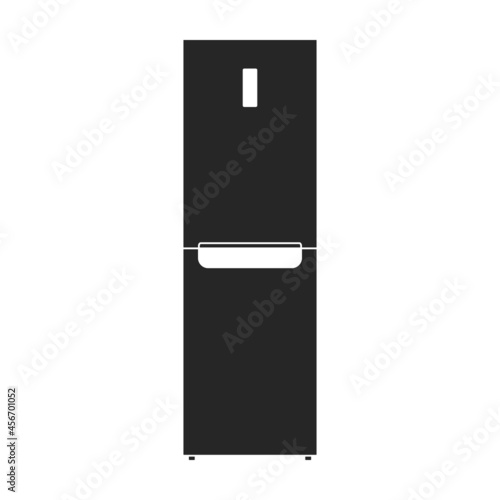 Freezer vector icon.Black vector icon isolated on white background freezer.