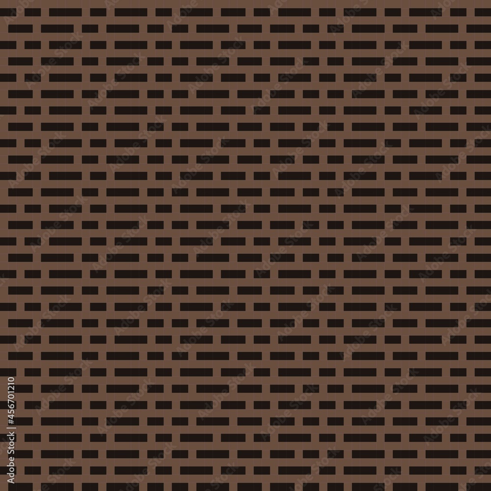 Brown brick pattern pixel art. Vector picture. Brown brick pattern pixel art. Vector picture.