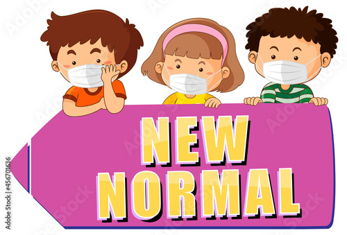 New Normal with children wearing mask