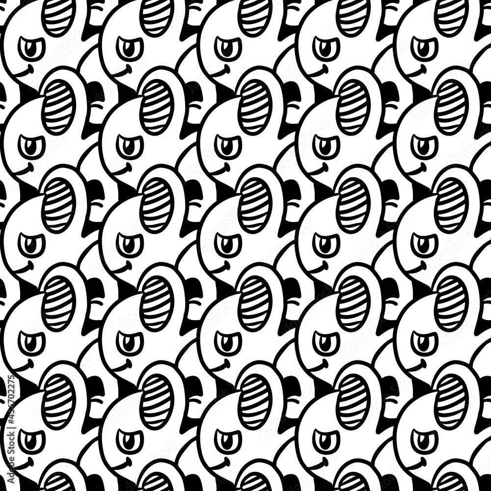 seamless pattern of cute monster cartoon seamless pattern of cute monster cartoon