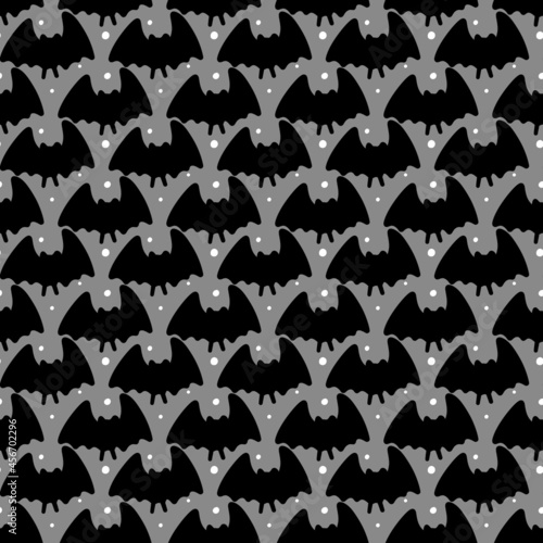 seamless pattern of cute bat cartoon