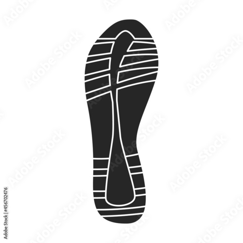 Footprint vector icon.Black vector icon isolated on white background footprint.