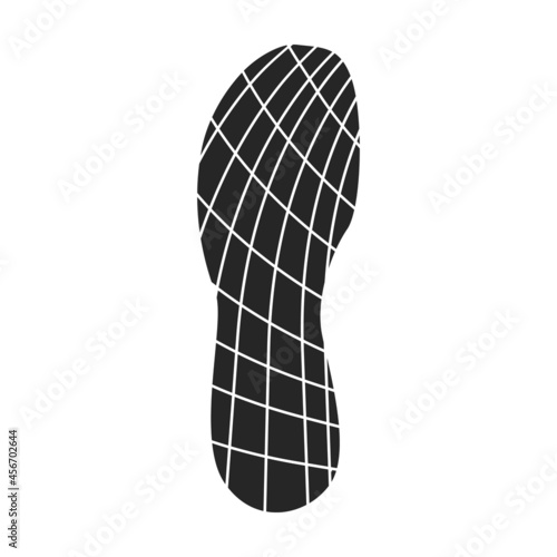Footprint vector icon.Black vector icon isolated on white background footprint.