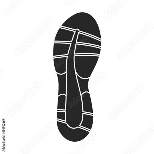 Footprint vector icon.Black vector icon isolated on white background footprint.