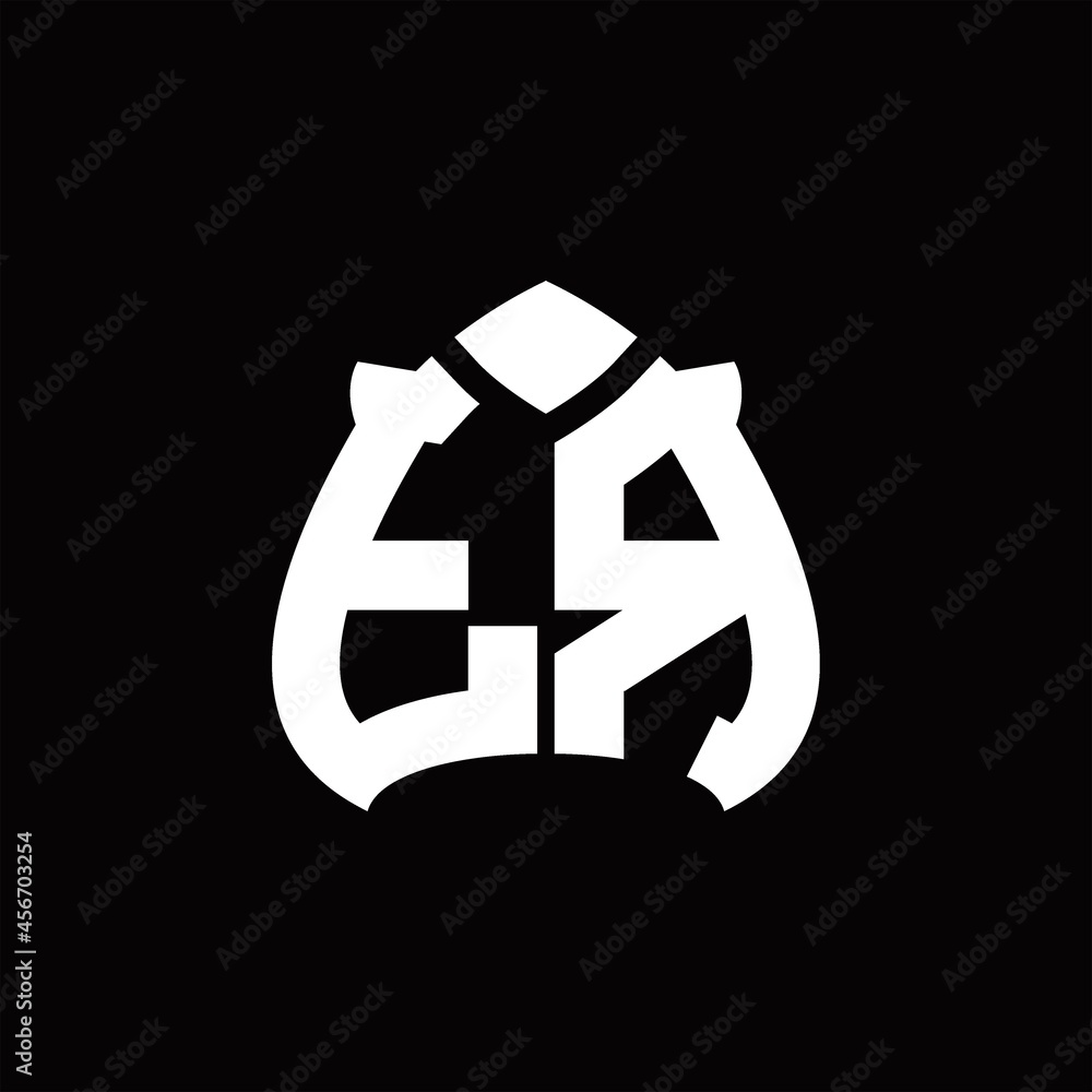 Obraz premium TR Logo monogram with spade shape design template