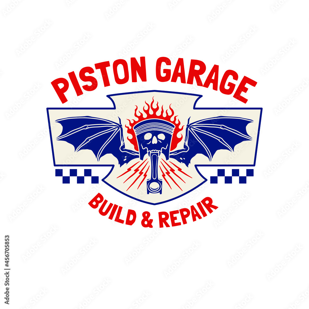 Fototapeta premium Garage Vintage Motorcycle Logo