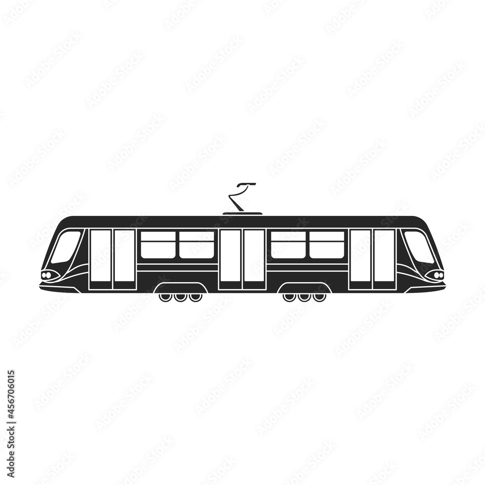 Tram vector icon.Black vector icon isolated on white background tram. Tram vector icon.Black vector icon isolated on white background tram.