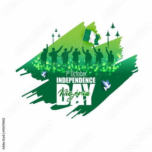 vector illustration for Nigeria independence day -01st October