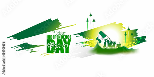 vector illustration for Nigeria independence day -01st October