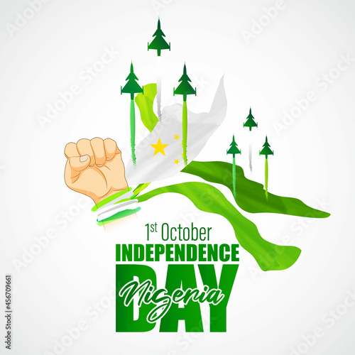vector illustration for Nigeria independence day -01st October