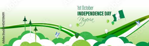 vector illustration for Nigeria independence day -01st October
