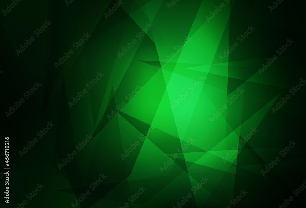 Obraz premium Dark Green vector layout with lines, triangles.