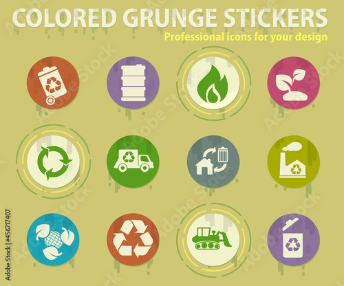 recycling icon set