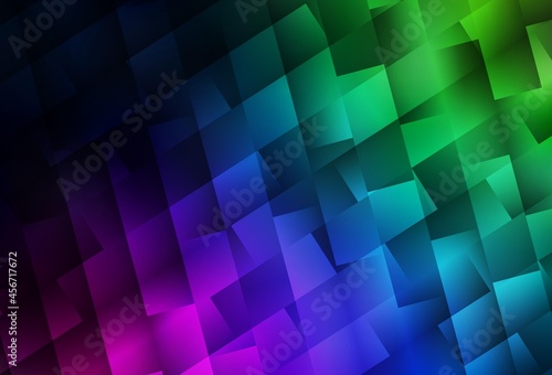 Dark Multicolor vector template with rhombus.