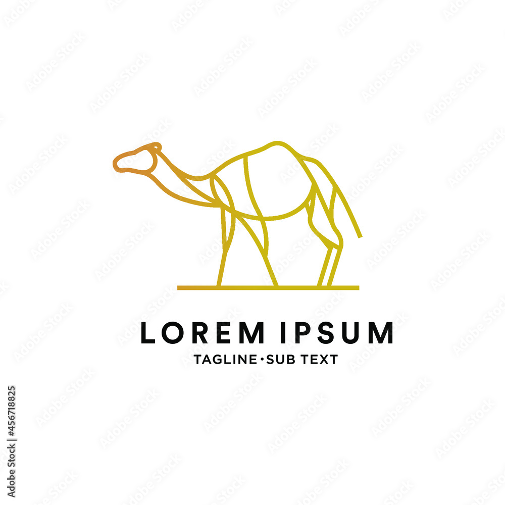 Outline camel vector suitable for logo and illustration Outline camel vector suitable for logo and illustration