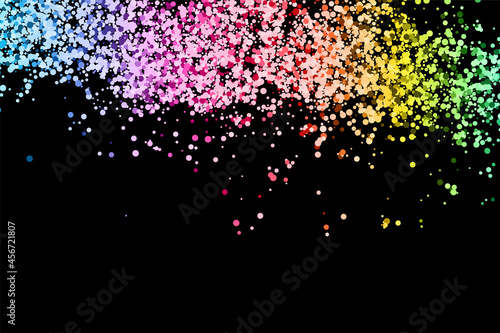 Rainbow Gold Glitter Texture Isolated On White. Amber Particles Color. Celebration Background. Golden Explosion Of Confetti.