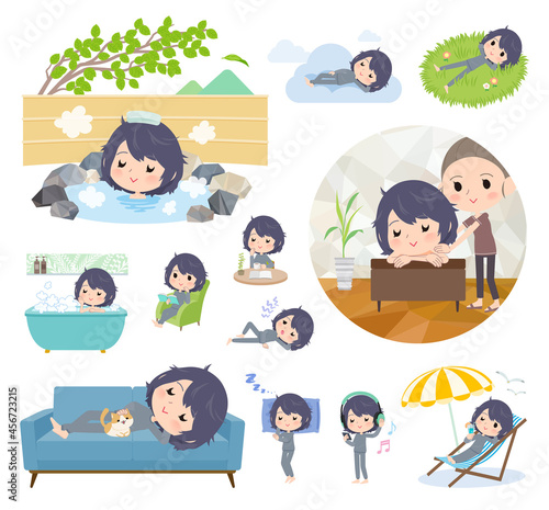 リラックスに関するニート女性のセット