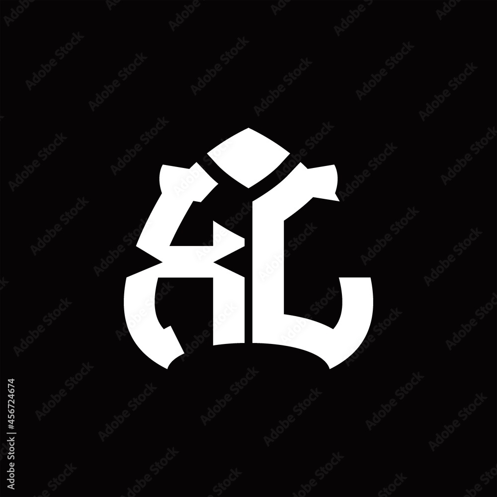 Fototapeta premium XL Logo monogram with spade shape design template