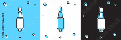 Set Milling cutter for manicure icon isolated on blue and white, black background. Apparatus for manicure. Manicure tools. Vector